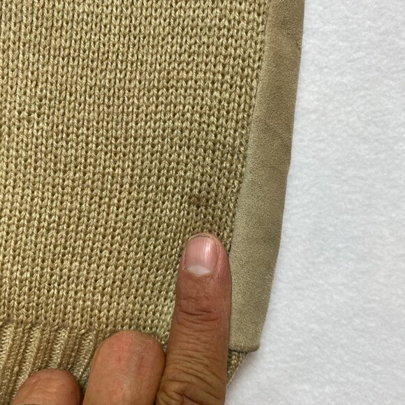 Vintage Alan Stuart  Cowhide Jacket Mens S Tan Bomber Suede Full Zip NWD - Picture 13 of 14